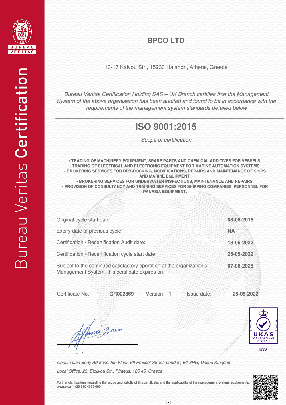 ISO CERTIFICATE